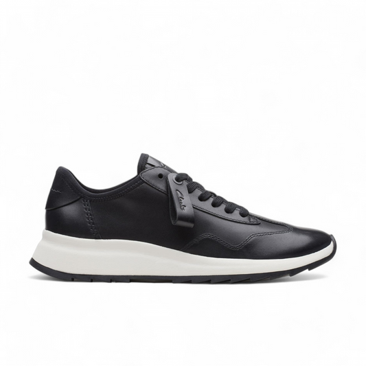 CLARKS DASHLITE LO - BLACK LEATHER