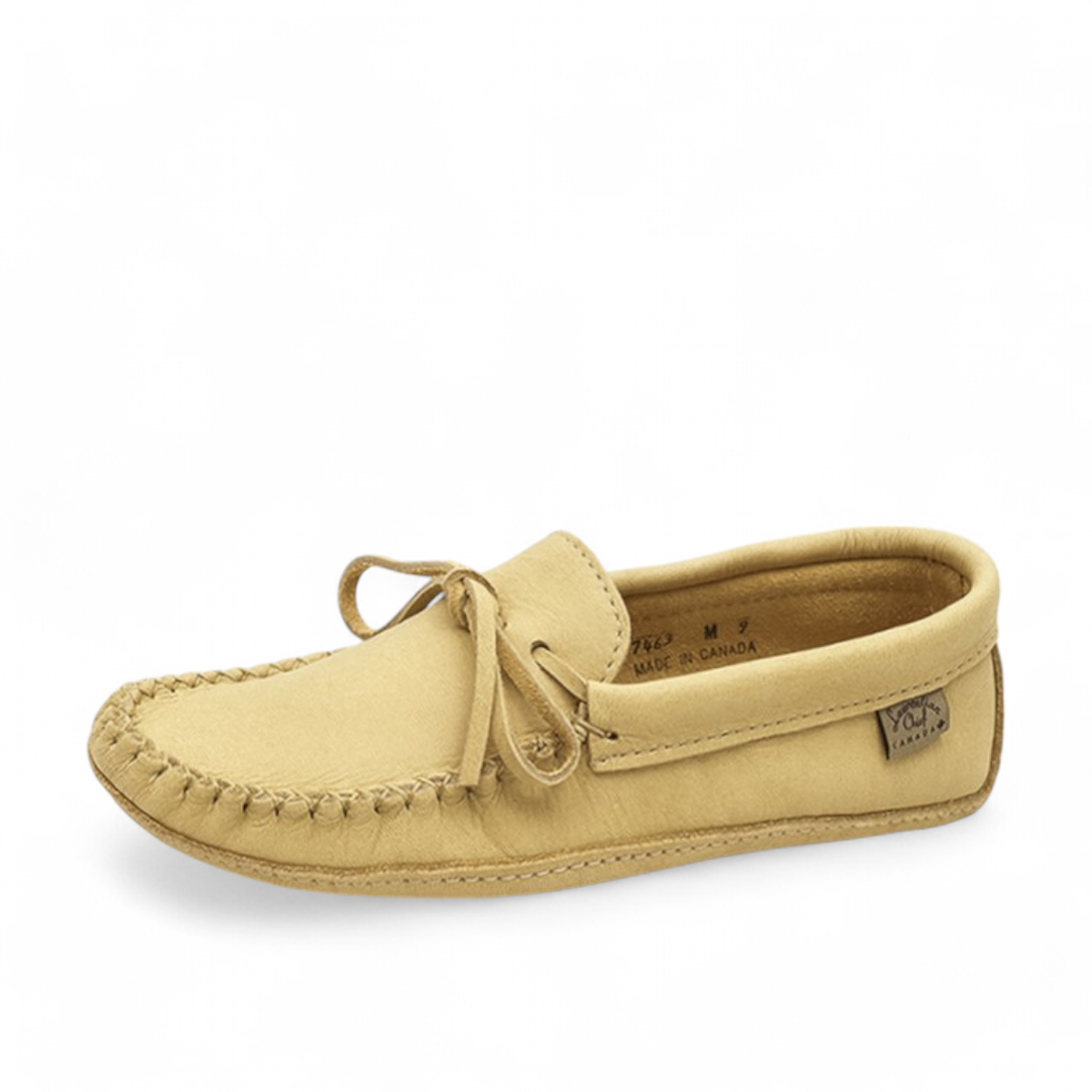 LAURENTIAN CHIEF MOCCASINS PADDED SKI SOLE - NATURAL