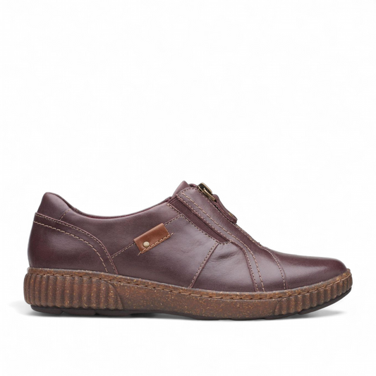 CLARKS MAGNOLIA ZIP - BURGUNDY