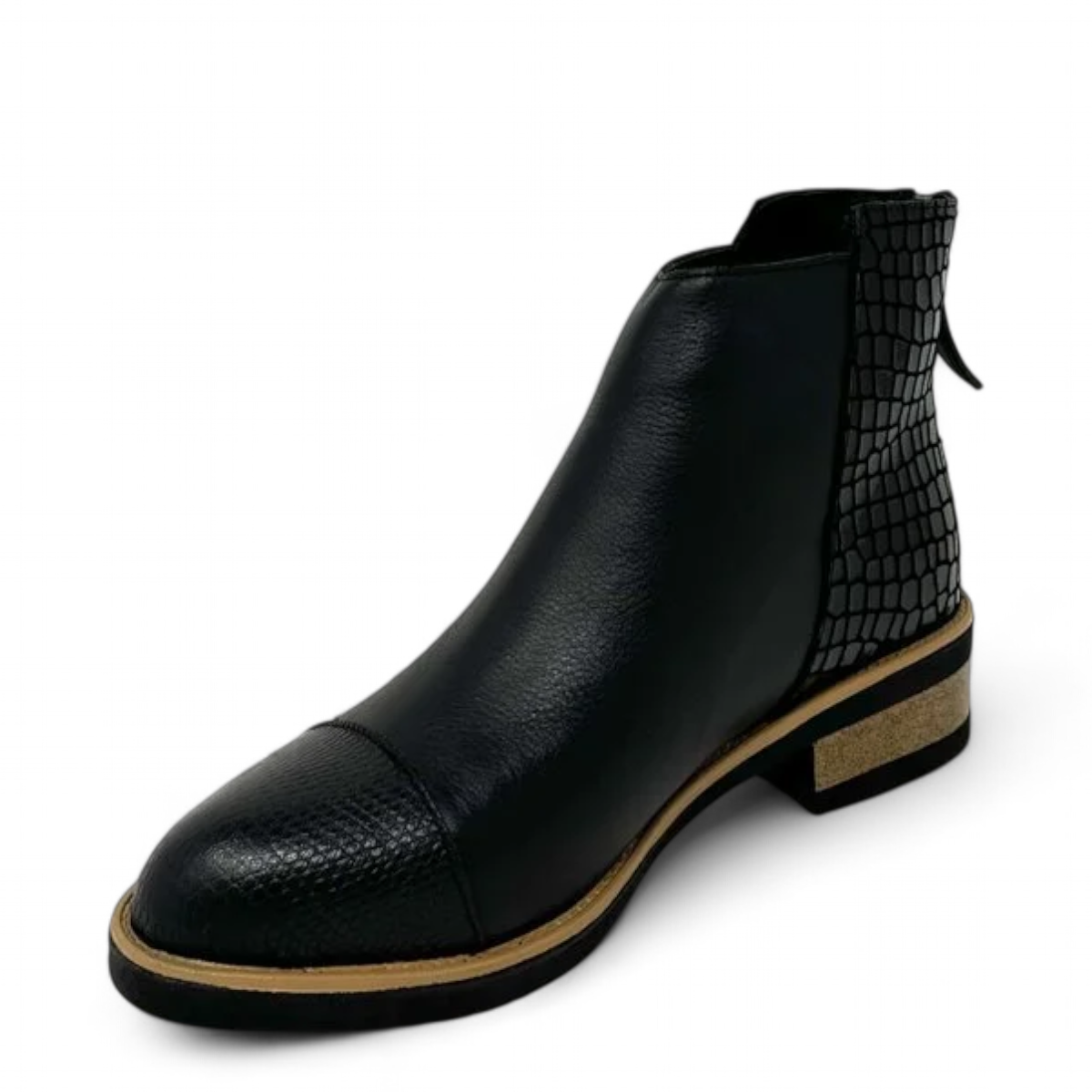 TAMARA LONDON DUCK - BLACK/CROC