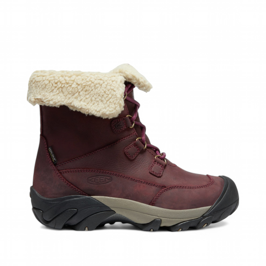 KEEN BETTY BOOT SHORT WP-BURGUNDY/BRINDLE