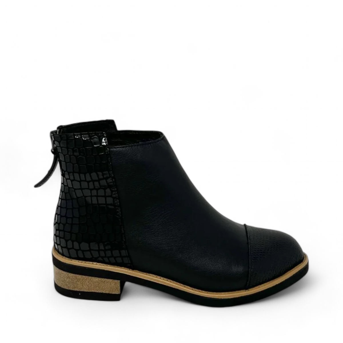 TAMARA LONDON DUCK - BLACK/CROC