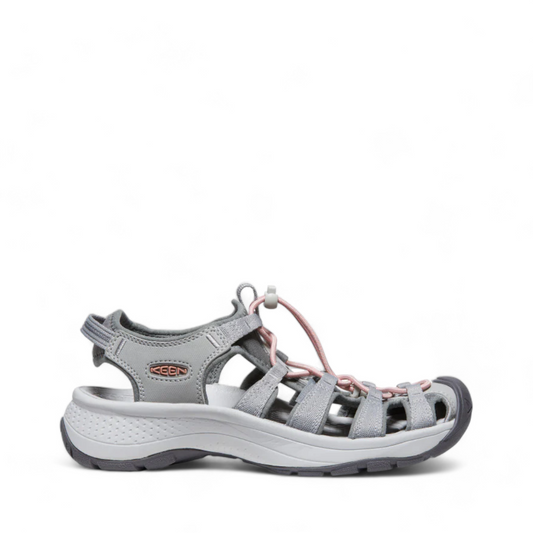 KEEN WOMEN'S ASTORIA WEST SANDAL - GRAY/CORAL