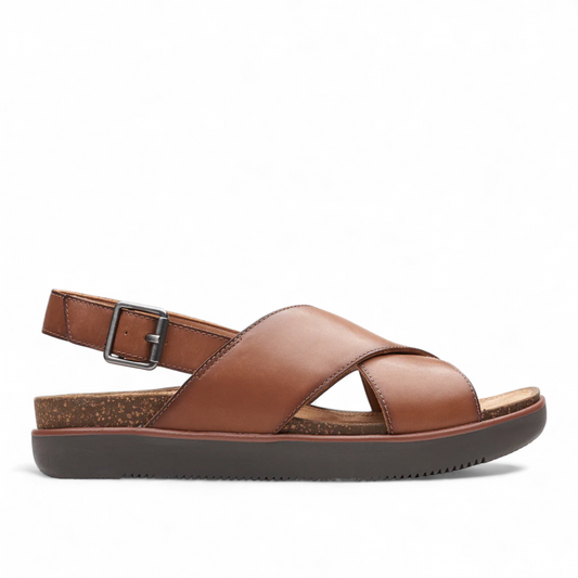 CLARKS ELAYNE CROSS - DARK TAN