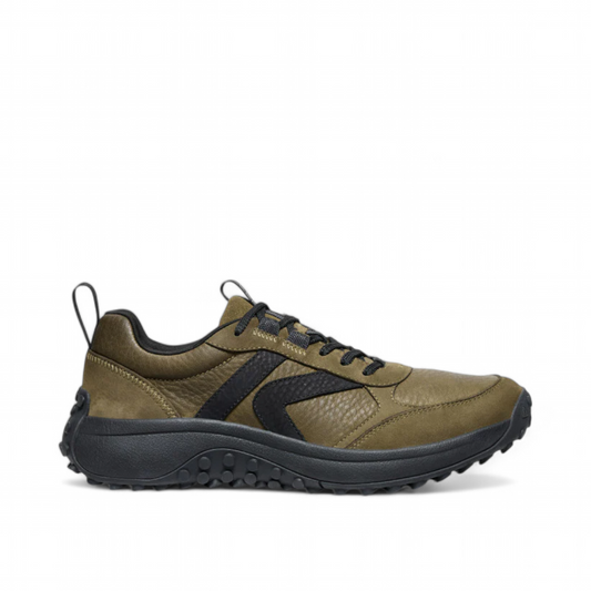 KEEN MEN'S KS86 LEATHER SNEAKER - DARK OLIVE/BLACK