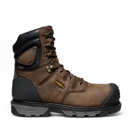 KEEN MEN CSA CAMDEN 8" INSULATED WATERPROOF BOOT (CARBON-FIBER TOE) - DARK EARTH/BLACK