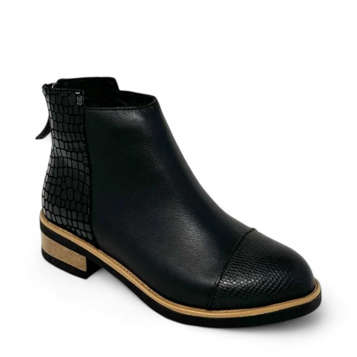 TAMARA LONDON DUCK - BLACK/CROC